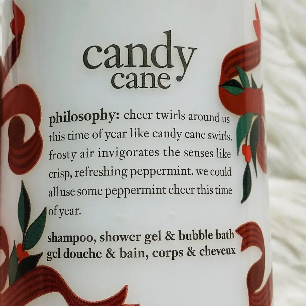 Philosophy Shampoo Shower Gel Bubble Bath Cane 16 oz New